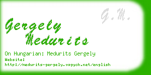 gergely medurits business card